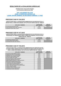 proceso cas n° 016-2016 proceso cas n° 017