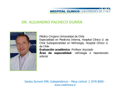 dr. alejandro pacheco durán - Hospital Clínico Universidad de Chile