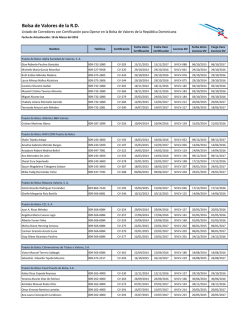 Listado de Corredores - Bolsa de Valores de la República Dominicana