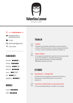 Mira mi CV - Valentina Leonor