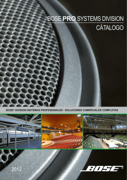 BOSE PROSYSTEMS DIVISION CÁTALOGO