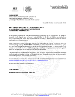 Entrega documentación PLANEA 2016