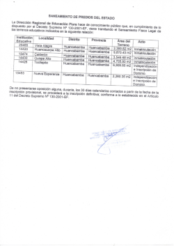 Saneaminto_fisico_legal - Dirección Regional de Educación