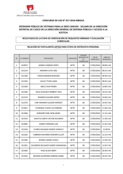 Resultados Evaluaci&oacute;n Hoja de Vida y CV Documentado