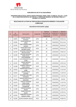 Resultados Evaluaci&oacute;n Hoja de Vida y CV Documentado