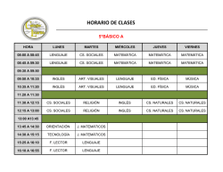 horario de clases - Colegio Licarito