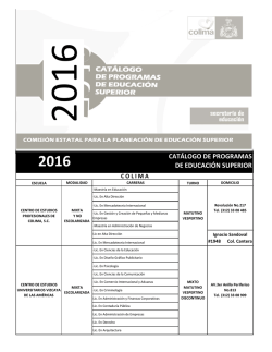 2016 - Secretaría de Educación del Estado de Colima