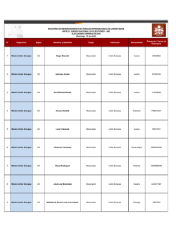 registro de observadores electorales internacionales