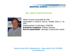 dr. erico segovia ruiz - Hospital Clínico Universidad de Chile
