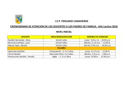 atencion de padres 2016 - Colegio Peruano Canadiense