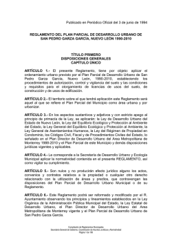 Reglamento Desarrollo Urbano
