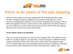 Points to be aware of flat rate shipping.