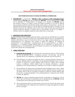 Bases de la promoción