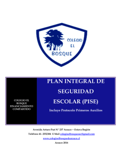 Plan Integral de Seguridad Escolar (PISE)