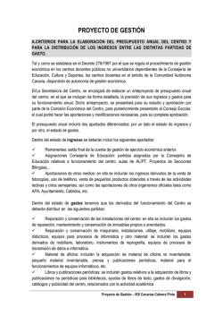 Proyecto de Gestión - Gobierno de Canarias