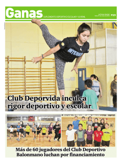 Club Deporvida inculca rigor deportivo y escolar