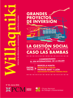 carátula W40.cdr - Oficina Nacional de Diálogo y Sostenibilidad