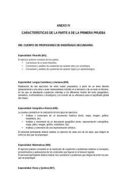 ANEXO IV. Características de la Parte A (práctica)