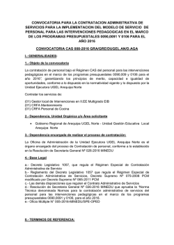 CONVOCATORIA CAS 008-2016 MODIFICADA PDF