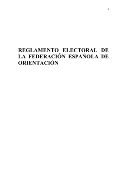 Proyecto de Reglamento Electoral