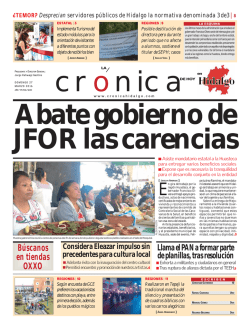 marzo 27 - La Crónica de Hoy en Hidalgo