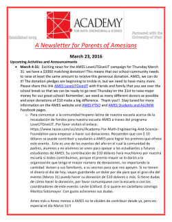 March 23, 2016 - Academy for Math Engineering & Science