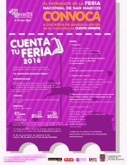 Convocatoria Cuenta tu Feria 2016