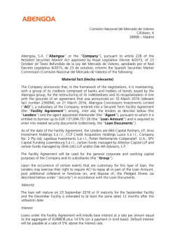 03/22/16 Abengoa announces the granting of a liquidity line 38 KB