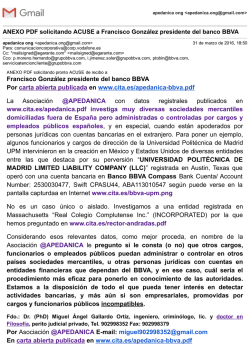 ANEXO PDF solicitando ACUSE a Francisco González presidente