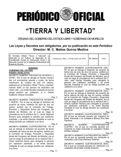 Click para ver Publicación - Periódico Oficial