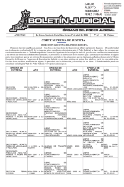 BOLETÍN JUDICIAL N° 63 de la fecha 01 04 2016