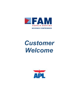 Customer Welcome - FAM Agencia Maritima