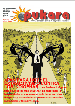 &iquest;pan para hoy? el extractivismo contra