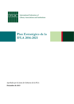 Plan Estratégico de la IFLA 2016-2021