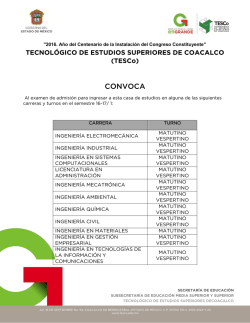 convoca - Tecnológico de Estudios Superiores de Coacalco