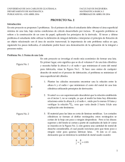 PROYECTO No. 2 - Departamento de Matemática