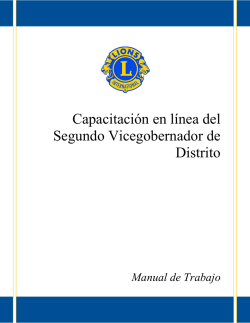 Capacitación en línea del Segundo Vicegobernador de Distrito