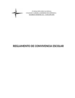 Reglamento de Convivencia Escolar 2016