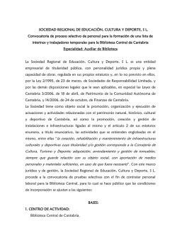 SOCIEDAD REGIONAL CULTURA Y DEPORTE, S