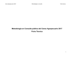 Metodología de la Consulta pública del Censo Agropecuario