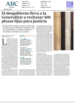 El desgobierno lleva a la Generalitat a rechazar 500 plazas - CSI-F