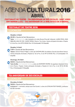 agenda abril 2016 - Bienvenidos a MLL Hotels