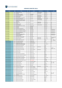 Horarios Semestre 2016-I