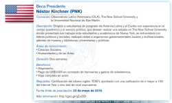 Estados Unidos / Beca Presidente Néstor Kirchner (PNK)