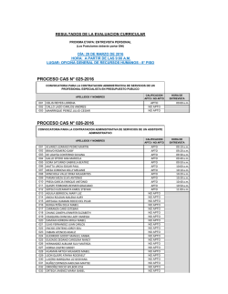 proceso cas n&deg; 025-2016 proceso cas n&deg; 026-2016