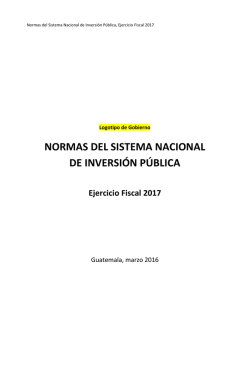 Normas SNIP para Proyectos de Inversi&oacute;n P&uacute;blica