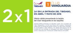 cupón 2x1 - Club Vanguardia