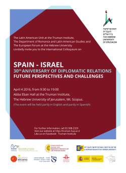 Spain-Israel - Real Instituto Elcano