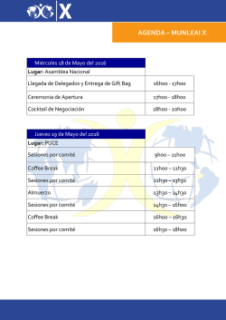 AGENDA – MUNLEAI X