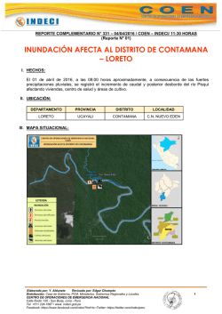 inundación afecta al distrito de contamana – loreto